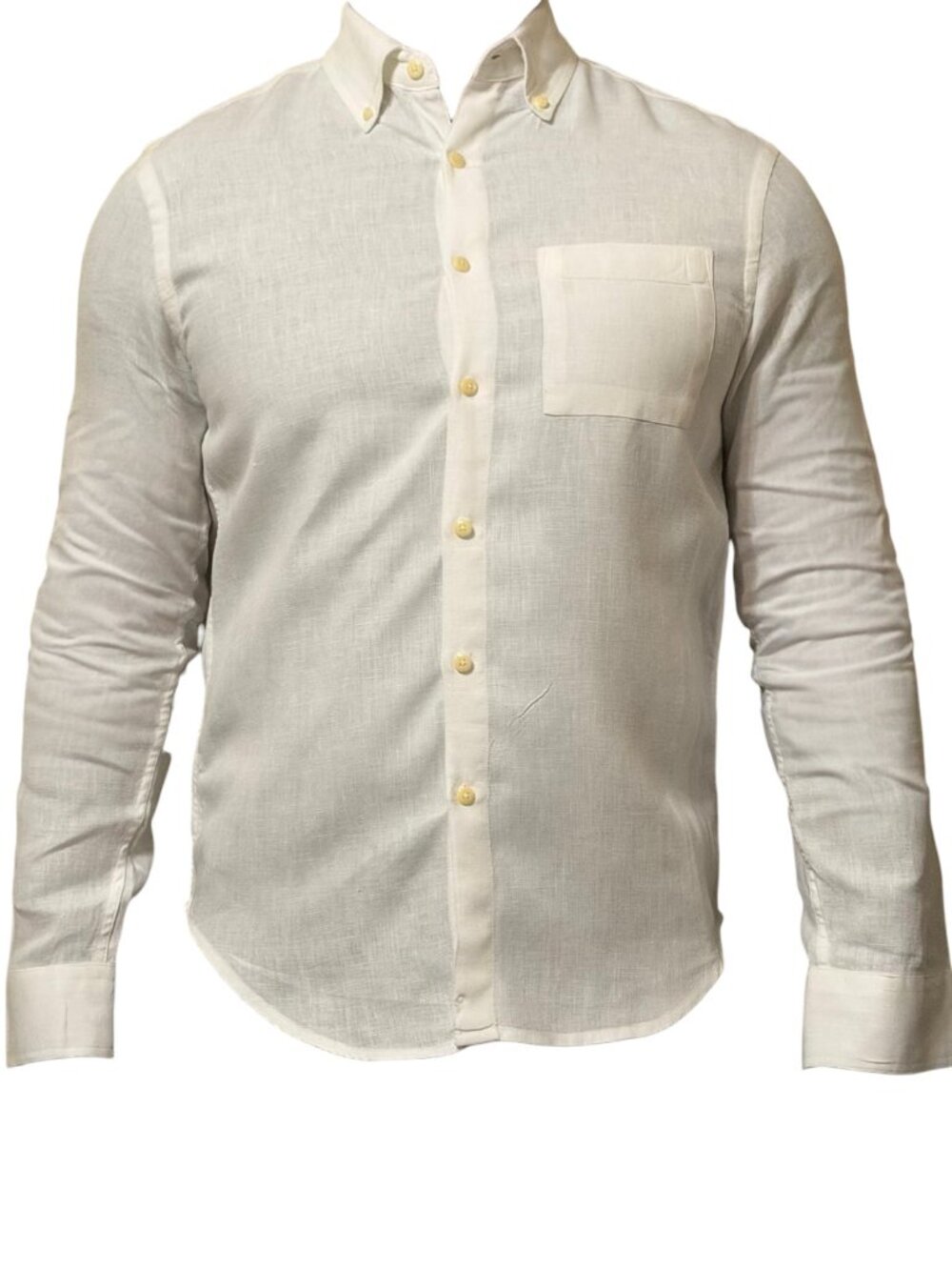 Alex Crane 100% Linen Playa Shirt / Snow